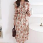 Váy voan hoa Hàn Quốc